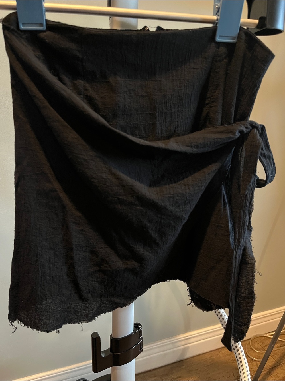 White Fox Boutique Black Mini Wrap Skirt